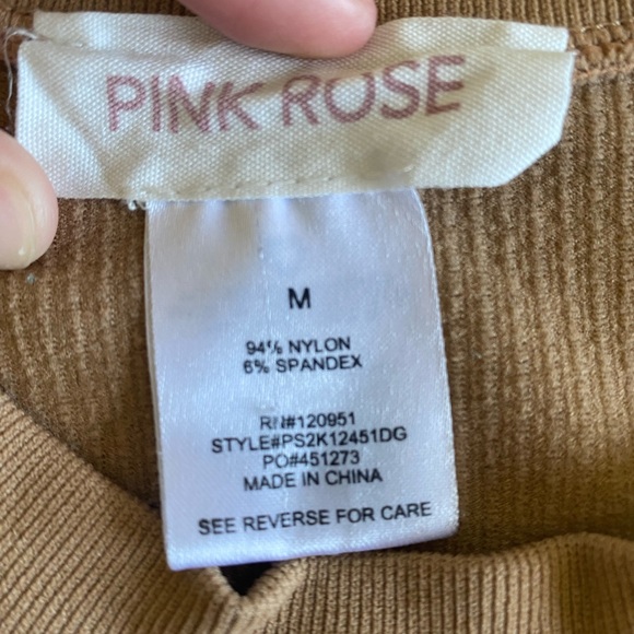 Pink Rose Basic Tee - Picture 3 of 3